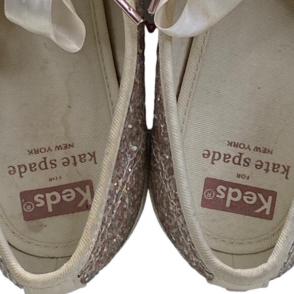 Keds X Kate Spade Women's Rose Gold Glitter Sneakers Size US 9 - Picture 11 of 11